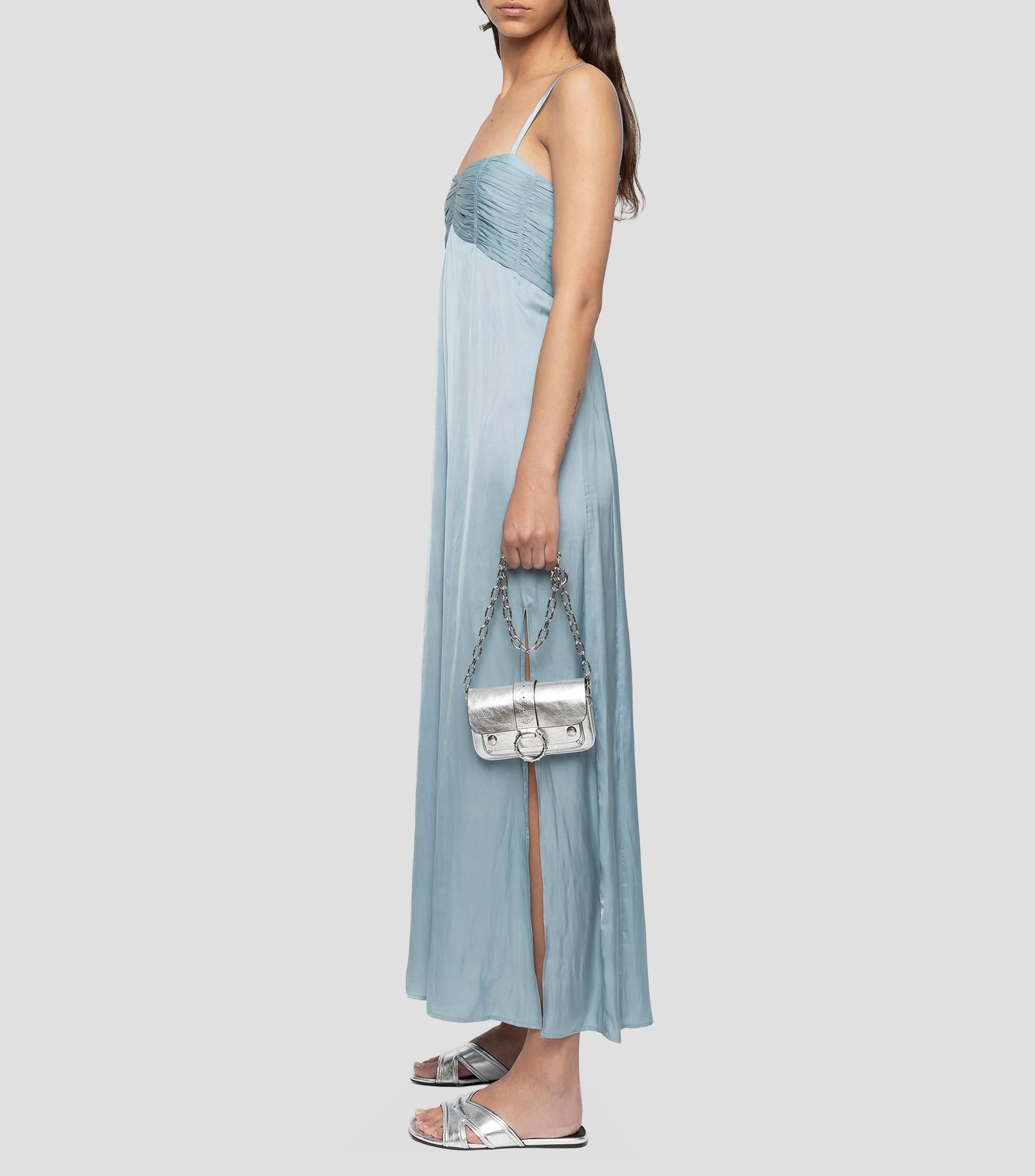 Vestido largo liso Mujer